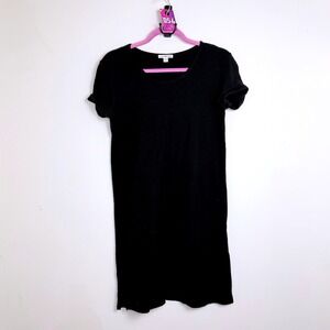 STANDARD JAMES PERSE Black T Shirt Dress Midi Size 1 S